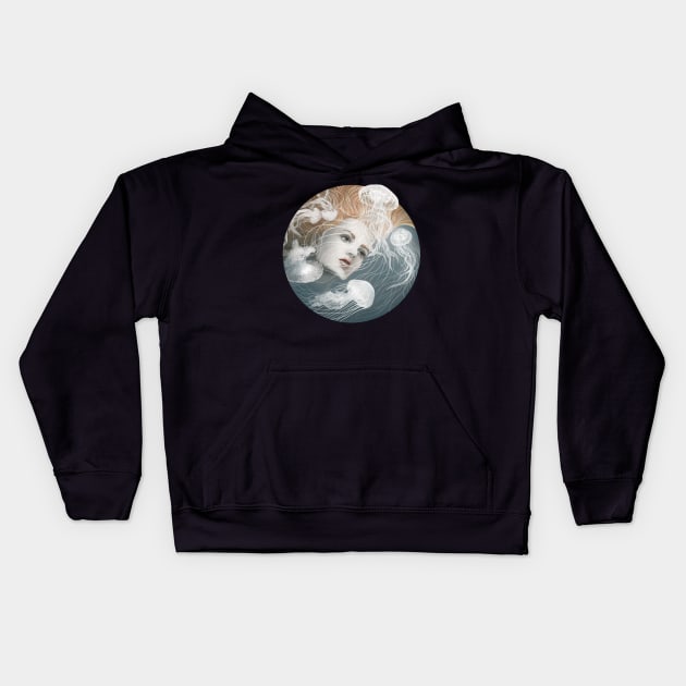 floating Kids Hoodie by ruta13art